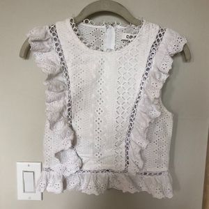 DO+BE white ruffle shirt